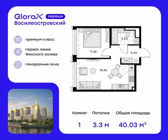 Квартира 40 м², 1-комнатная - изображение 1