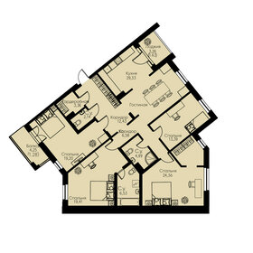 107,7 м², 3-комнатная квартира 30 700 000 ₽ - изображение 114