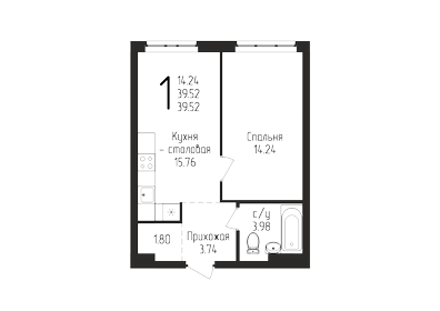 32,2 м², 1-комнатная квартира 3 900 000 ₽ - изображение 112