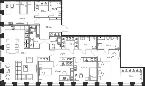 Квартира 163 м², 4-комнатная - изображение 1