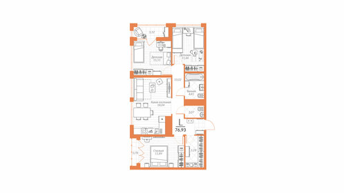 121,8 м², 4-комнатная квартира 12 900 000 ₽ - изображение 87
