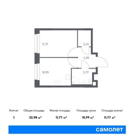 32,7 м², 1-комнатная квартира 7 682 742 ₽ - изображение 26