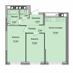 58,6 м², 2-комнатная квартира 4 640 000 ₽ - изображение 93