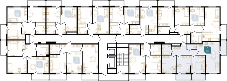 Квартира 77,4 м², 3-комнатная - изображение 2