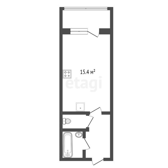 25,4 м², квартира-студия 4 500 000 ₽ - изображение 1