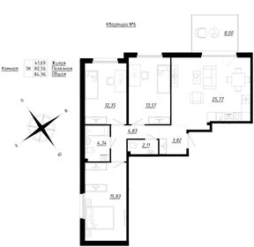 85 м², 3-комнатная квартира 9 472 498 ₽ - изображение 28