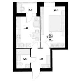 30 м², 1-комнатная квартира 3 400 000 ₽ - изображение 46