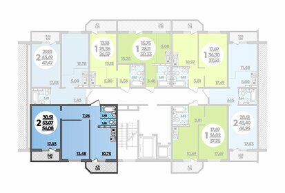 56,3 м², 2-комнатная квартира 6 300 000 ₽ - изображение 51