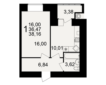 37 м², 1-комнатная квартира 3 450 000 ₽ - изображение 28