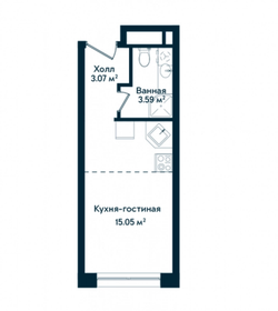 Квартира 21,9 м², студия - изображение 1