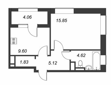 Квартира 39,1 м², 1-комнатная - изображение 1