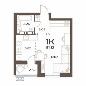 Квартира 31,1 м², 1-комнатная - изображение 1