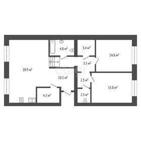 Квартира 90,8 м², 2-комнатная - изображение 1