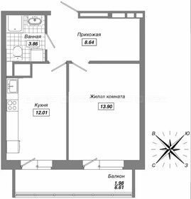 Квартира 40,4 м², 1-комнатная - изображение 1