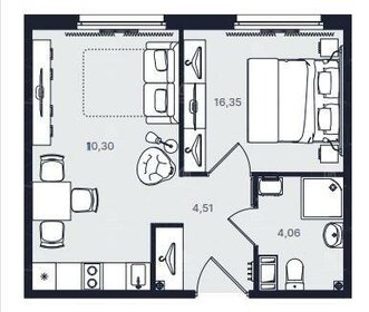 Квартира 37,9 м², 1-комнатные - изображение 1