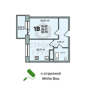 Квартира 35,8 м², 1-комнатная - изображение 1