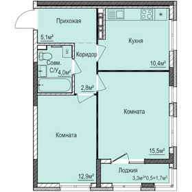 52,4 м², 2-комнатная квартира 4 993 000 ₽ - изображение 6