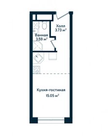 Квартира 22,5 м², студия - изображение 1