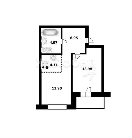 43,8 м², 2-комнатная квартира 14 400 000 ₽ - изображение 1