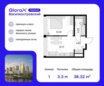 Квартира 38,3 м², 1-комнатная - изображение 1