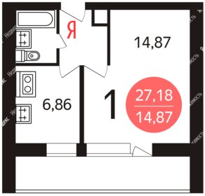 Квартира 25 м², студия - изображение 5