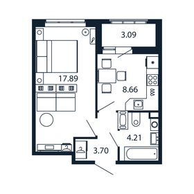 36,7 м², 1-комнатная квартира 6 599 999 ₽ - изображение 117