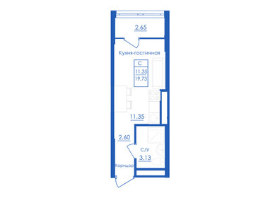 19,2 м², квартира-студия 2 278 507 ₽ - изображение 39