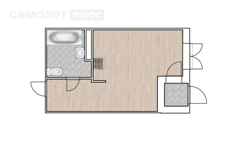 21 м², квартира-студия 6 000 000 ₽ - изображение 10