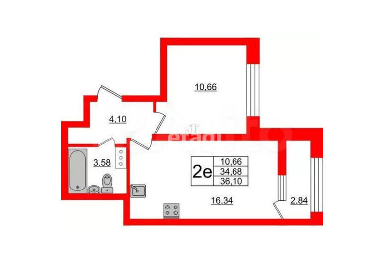 37 м², 2-комнатная квартира 8 500 000 ₽ - изображение 26