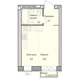 25,5 м², квартира-студия 2 732 000 ₽ - изображение 24