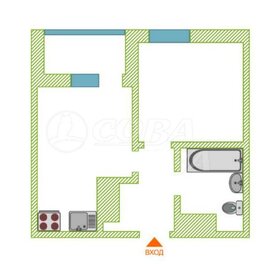 Квартира 31,8 м², 1-комнатная - изображение 1