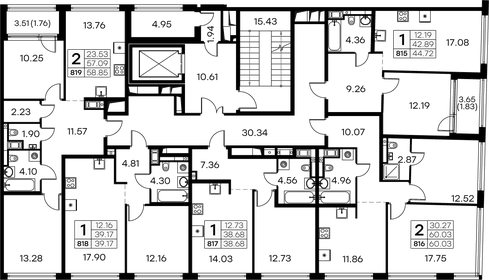 40,2 м², 1-комнатная квартира 14 129 411 ₽ - изображение 35