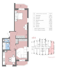 64,1 м², 2-комнатная квартира 8 463 840 ₽ - изображение 26