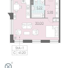 Квартира 41,3 м², студия - изображение 2