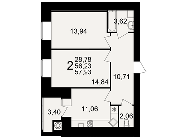 57,1 м², 2-комнатная квартира 5 284 525 ₽ - изображение 11