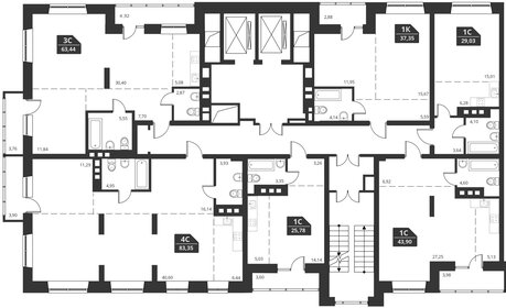 Квартира 43,9 м², 1-комнатная - изображение 2