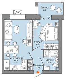 40 м², 2-комнатная квартира 4 392 700 ₽ - изображение 19