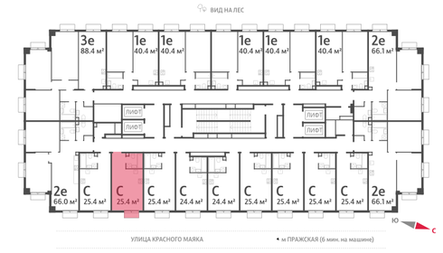 25,4 м², квартира-студия 10 474 096 ₽ - изображение 17