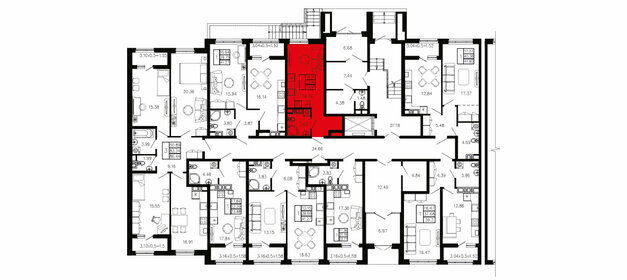 22,8 м², квартира-студия 2 732 400 ₽ - изображение 47