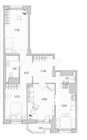 91,3 м², 3-комнатная квартира 18 220 000 ₽ - изображение 77