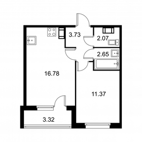 38,3 м², 1-комнатная квартира 5 968 560 ₽ - изображение 40