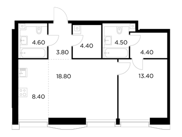 73 м², 2-комнатная квартира 29 000 000 ₽ - изображение 1