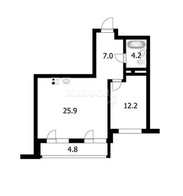 Квартира 49,3 м², 2-комнатная - изображение 1