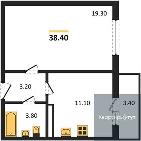 Квартира 38,4 м², 1-комнатная - изображение 1