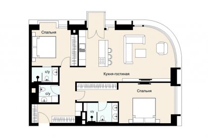 Квартира 102,8 м², 3-комнатная - изображение 1