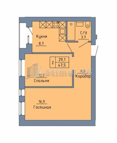 48,3 м², 2-комнатная квартира 1 200 000 ₽ - изображение 68