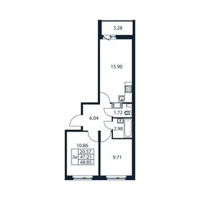 50,7 м², 2-комнатная квартира 7 750 000 ₽ - изображение 95