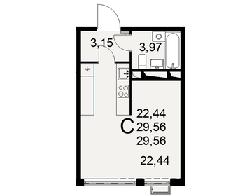 29,1 м², квартира-студия 4 652 800 ₽ - изображение 16