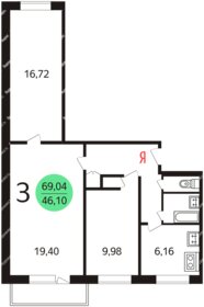 63,1 м², 3-комнатная квартира 22 600 000 ₽ - изображение 25