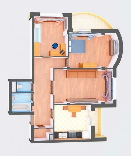 75,5 м², 3-комнатная квартира 5 058 500 ₽ - изображение 1